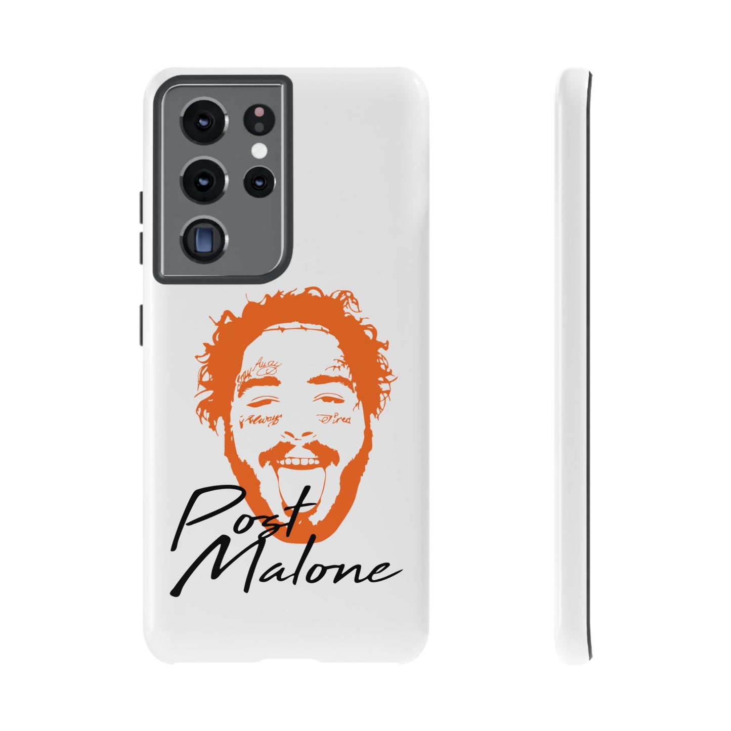 Tough Samsung Case (S20–S25) – Post Malone Name Design with Picture