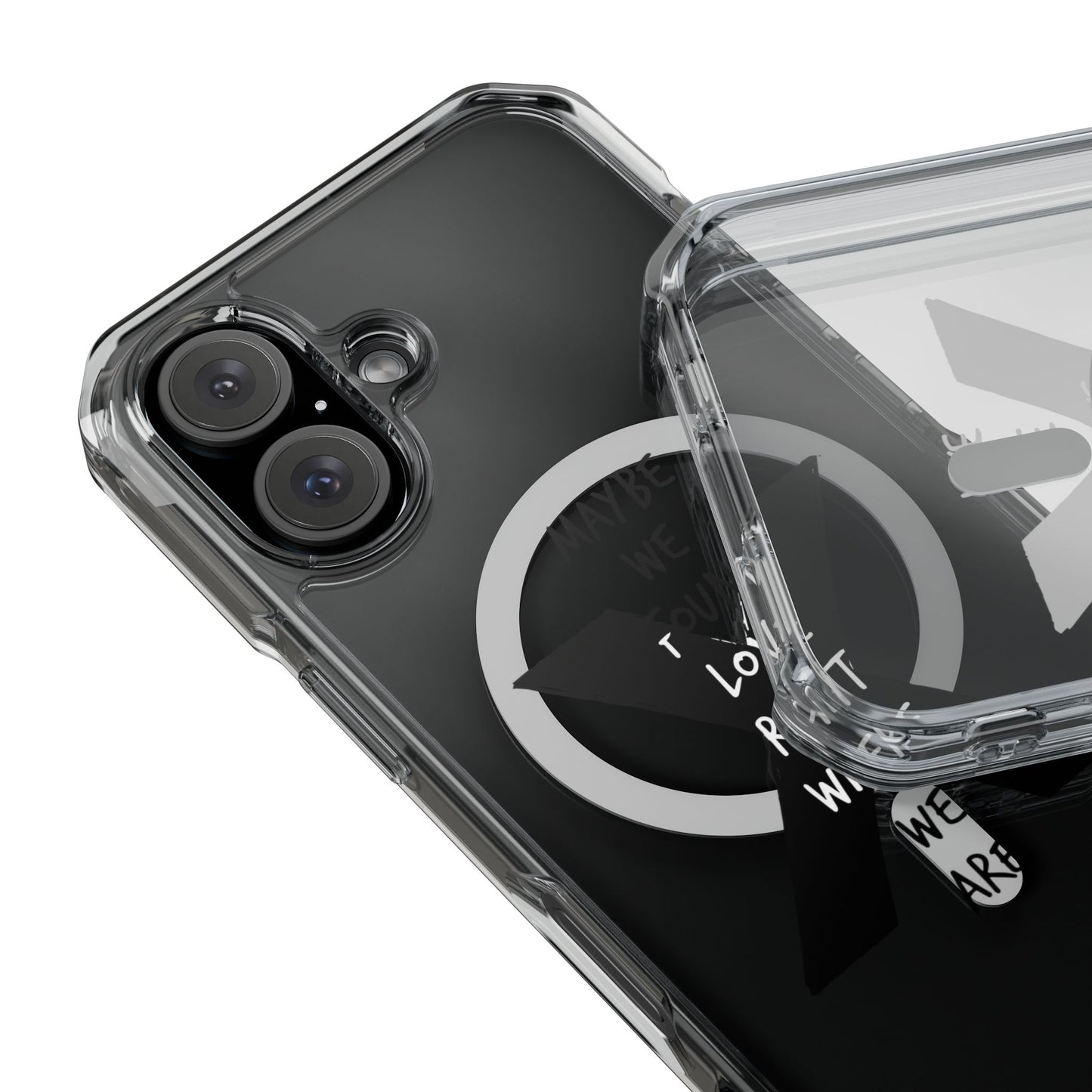 Abstract Paw and Brush Stroke Magnetic Clear Impact Case