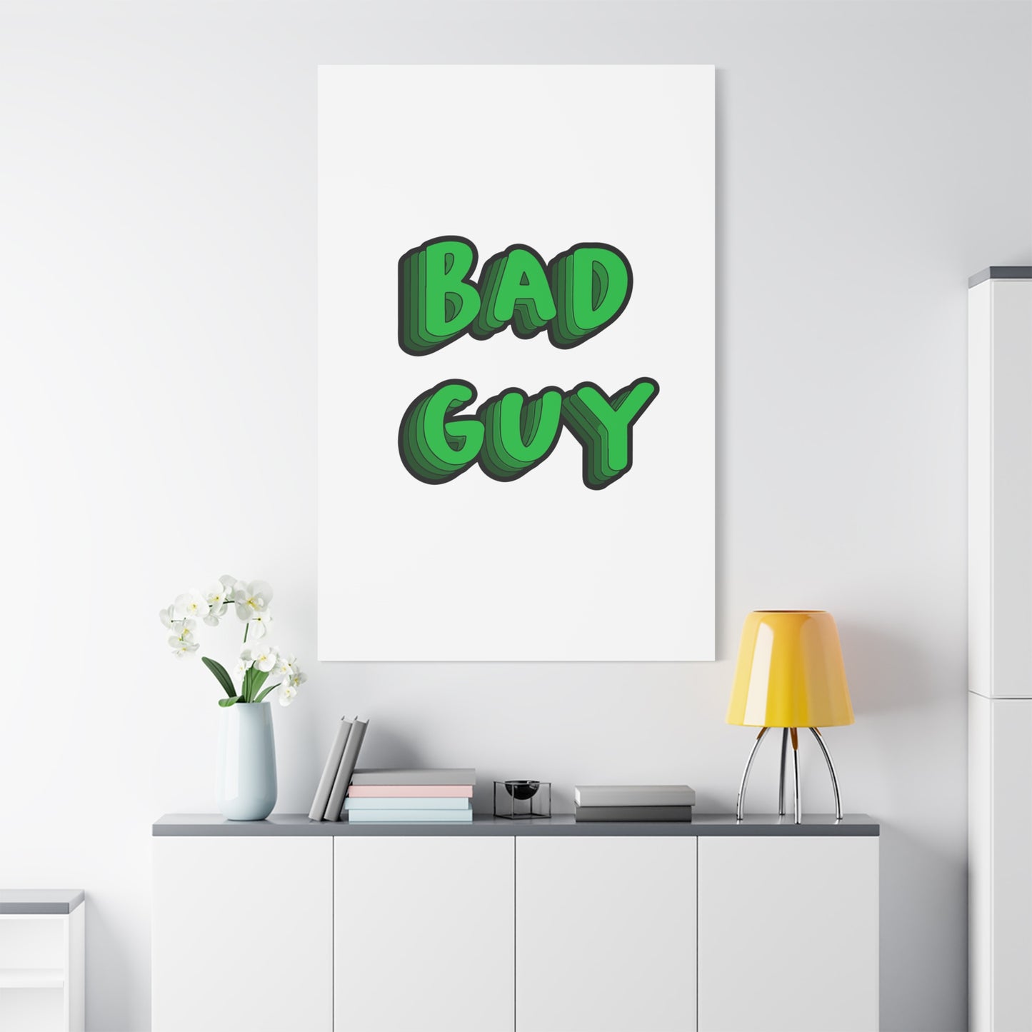 Bold 3D Bad Mood Matte Canvas