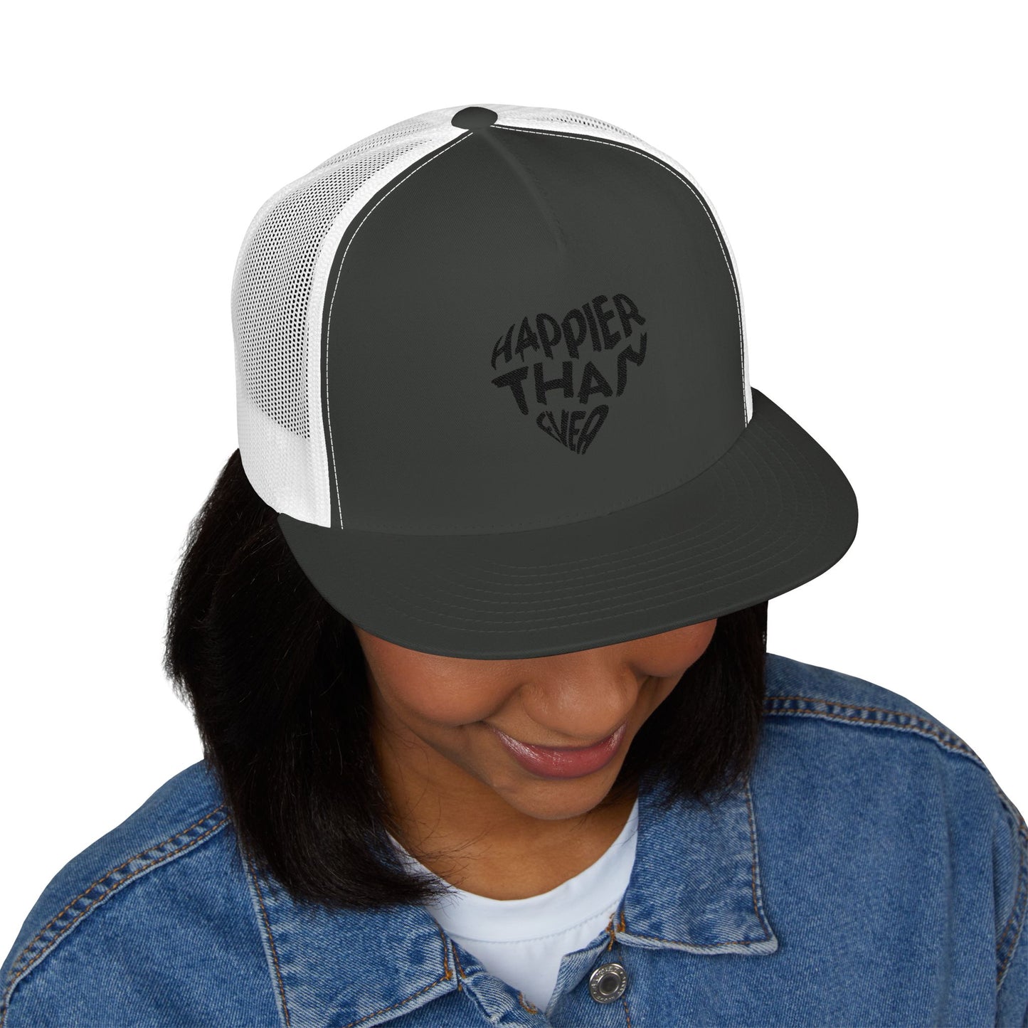 Happier Heart Lettering Trucker Cap