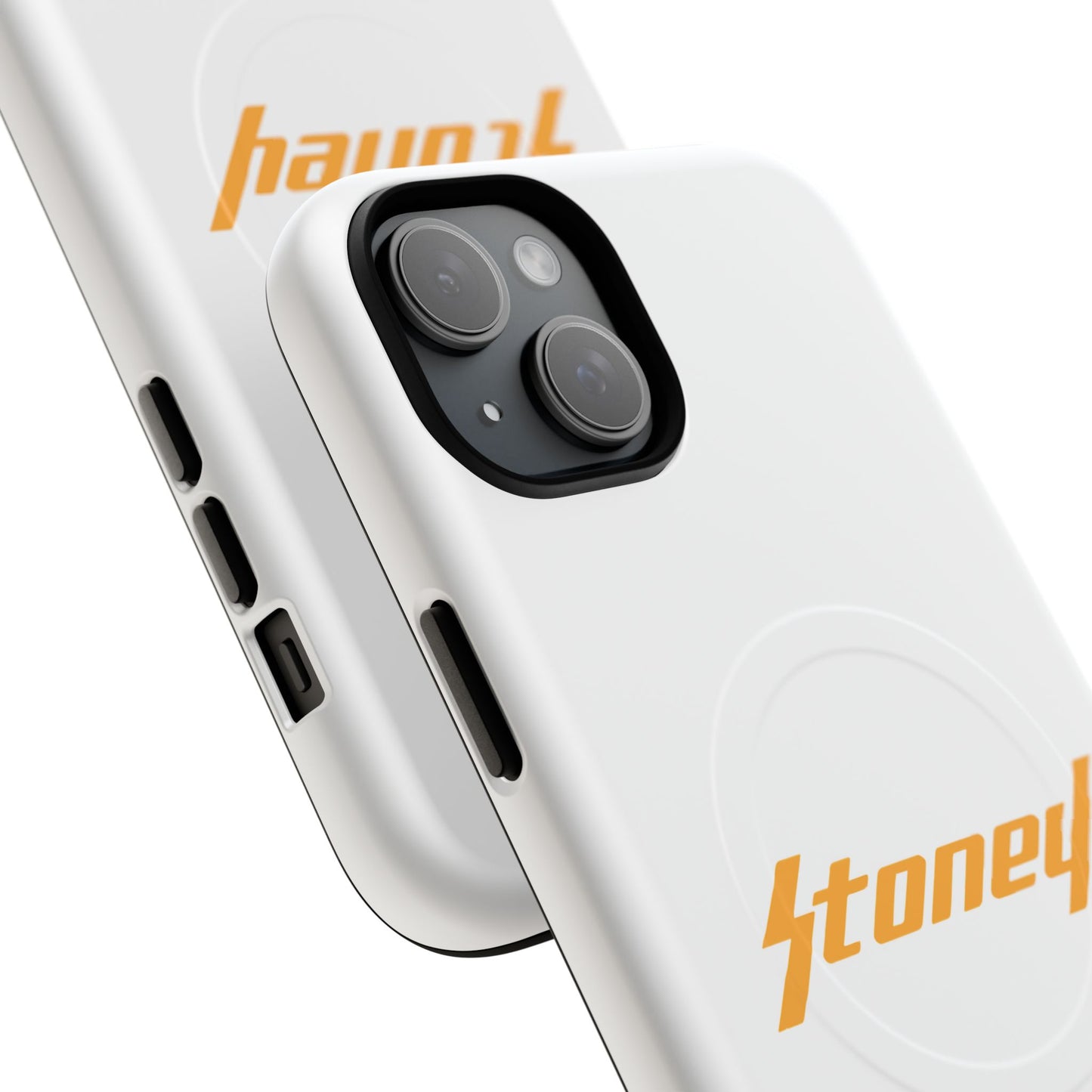 Orange Lightning Text Logo Tough Magnetic Case