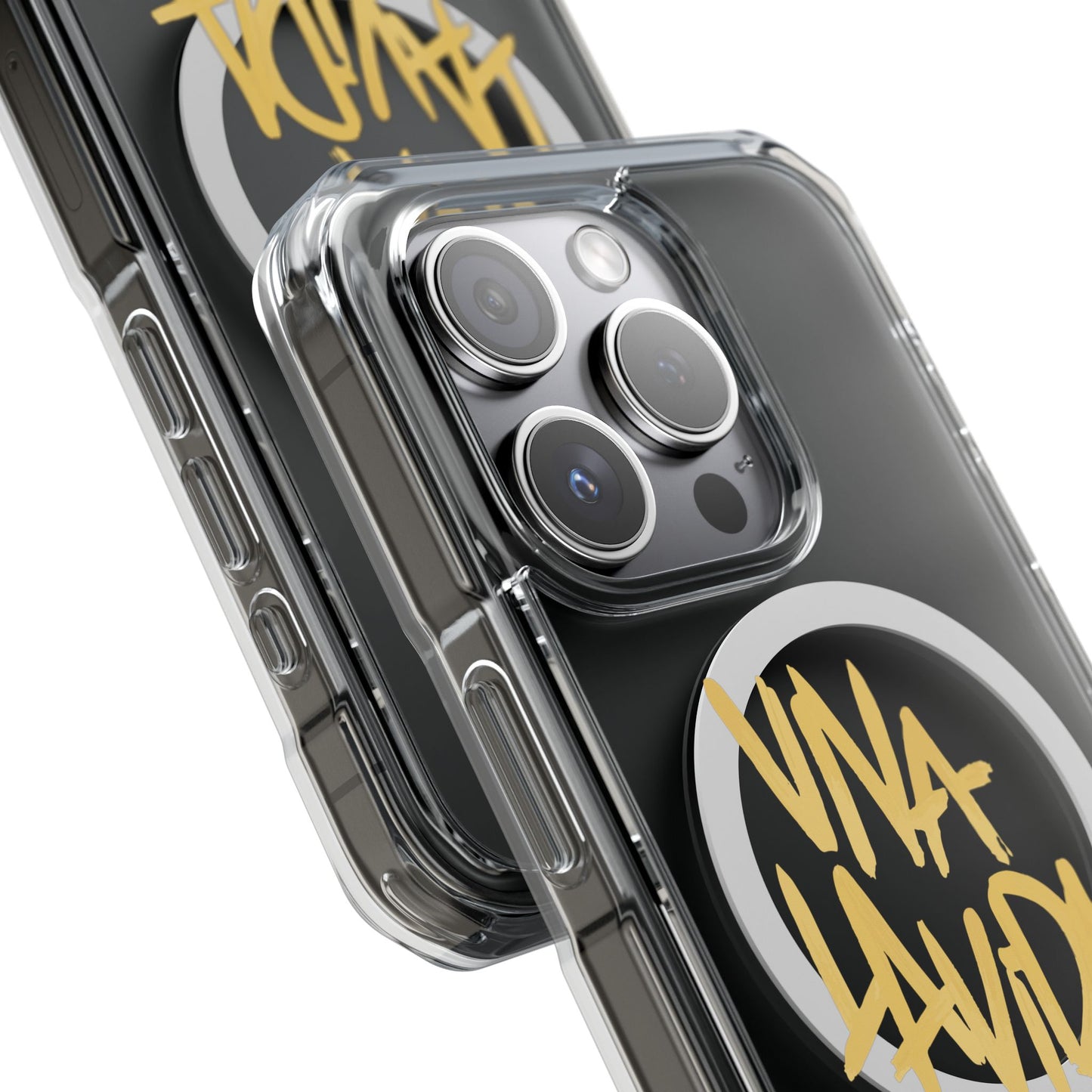 Golden Brush Script Magnetic Clear Impact case