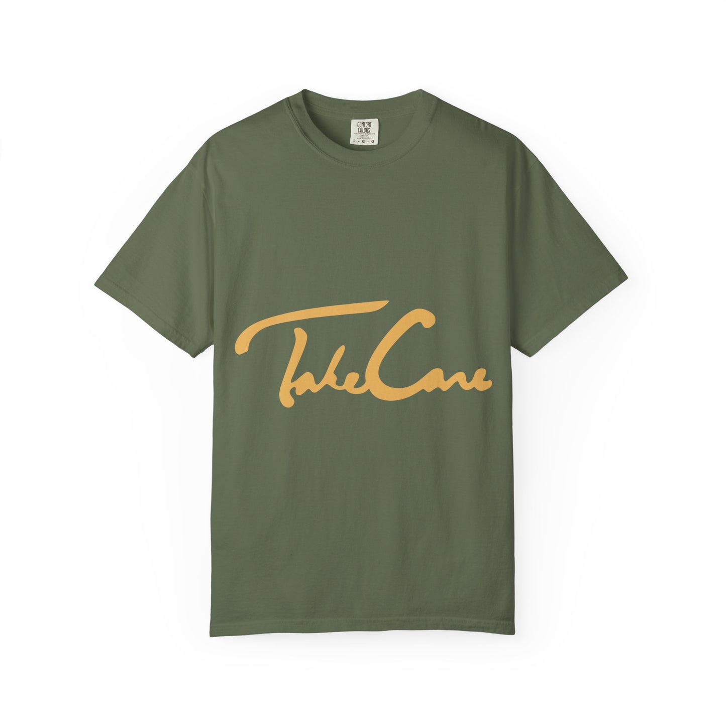 Take Care Gold Script Dyed Tshirt
