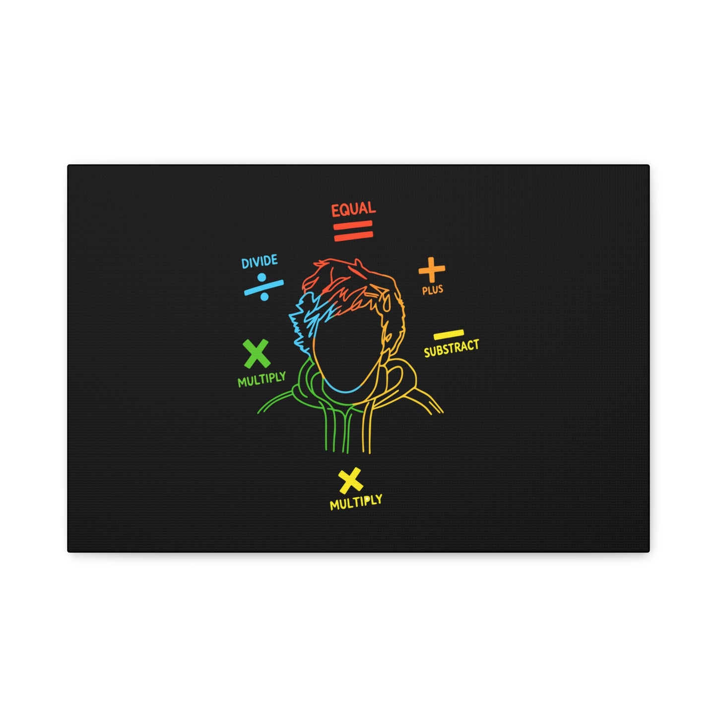 Minimalist Divide Symbol with Brush Matte Canvas