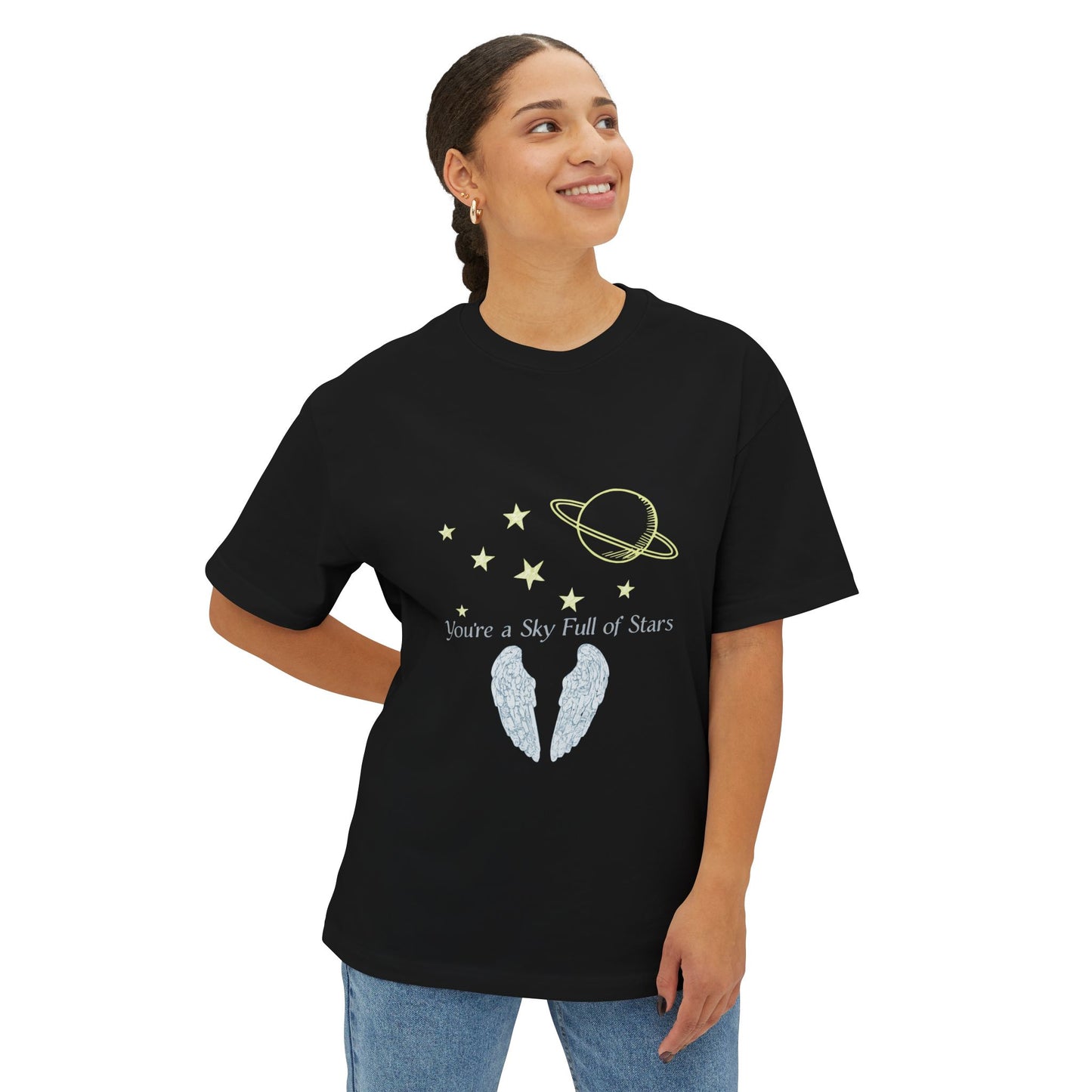 Starry Sky Wings Unisex Oversized Boxy Tee