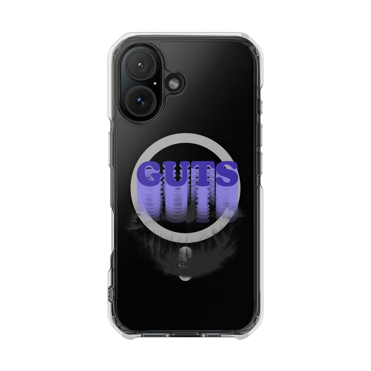 Guts Drip Effect Halftone Magnetic Clear Impact Case