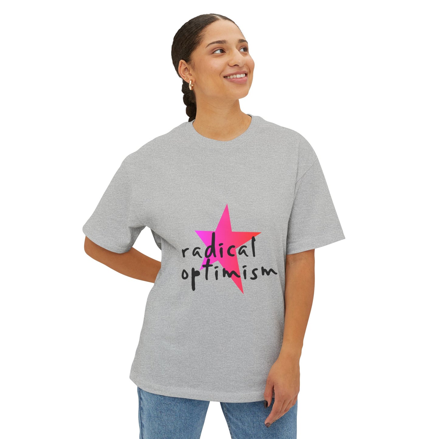 Flame Script Statement Unisex Oversized Boxy Tee
