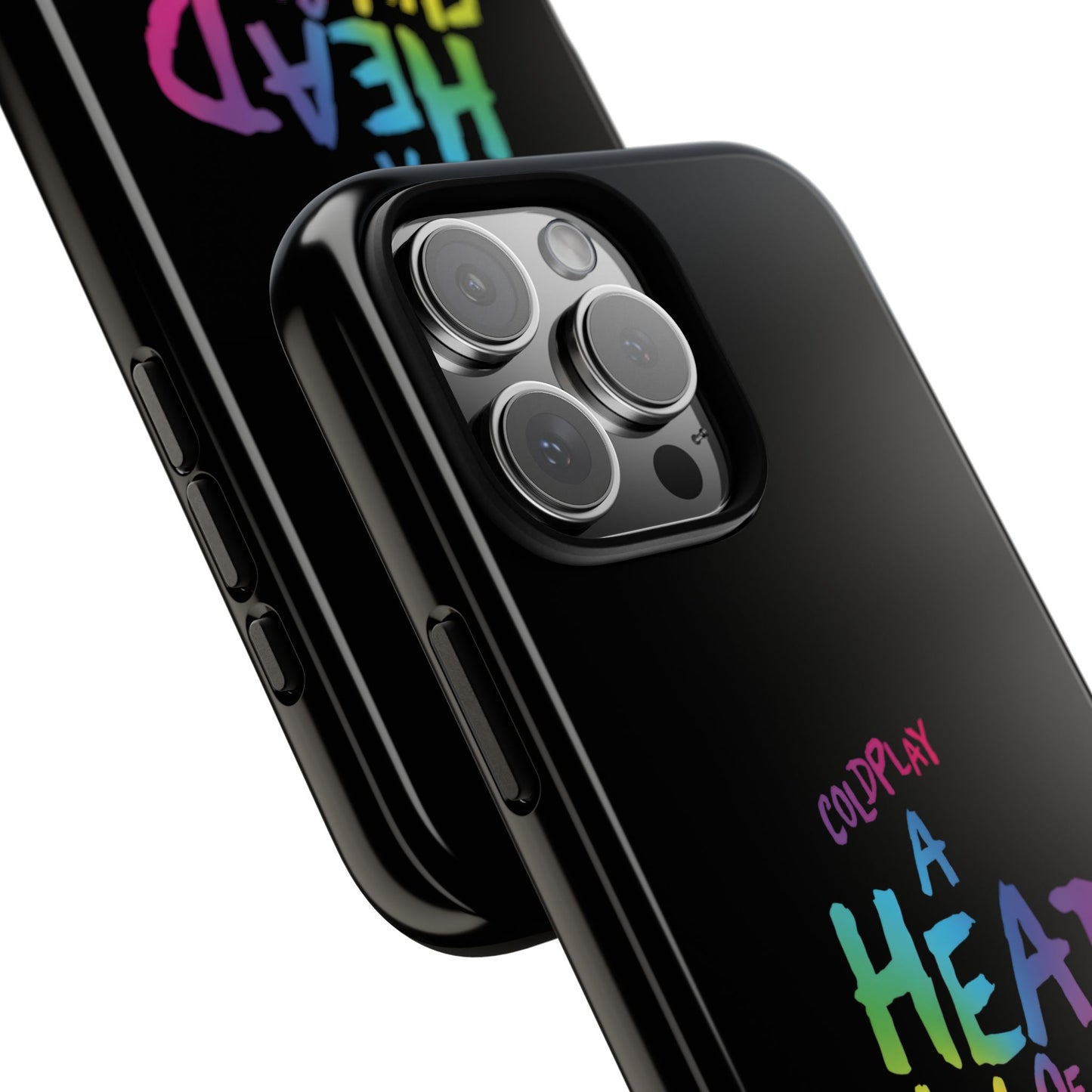 Premium Tough Case for iPhone 12 to 16 Pro Max Showcasing Coldplay’s Iconic A Head Full of Dreams