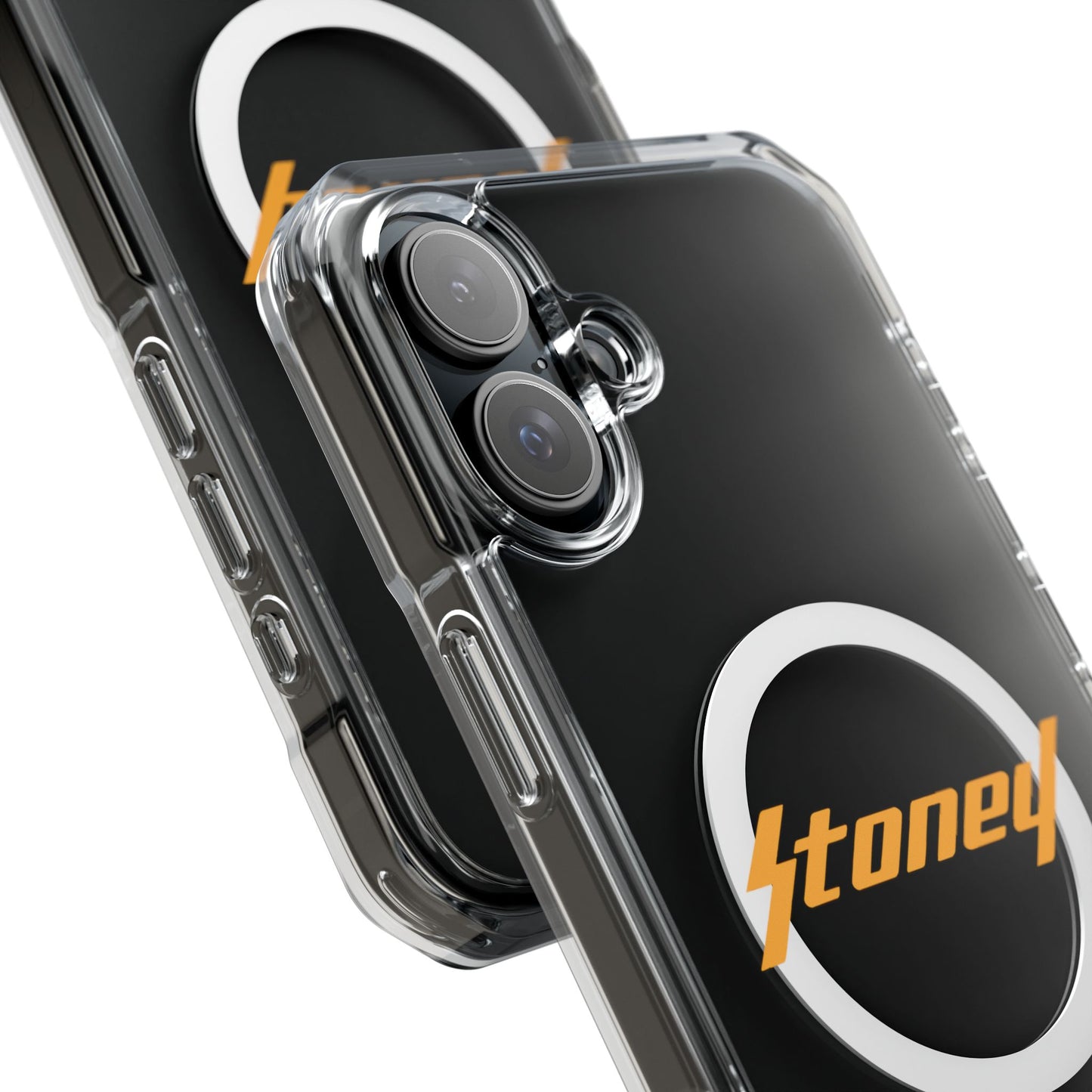 Orange Lightning Text Logo Magnetic Impact Case