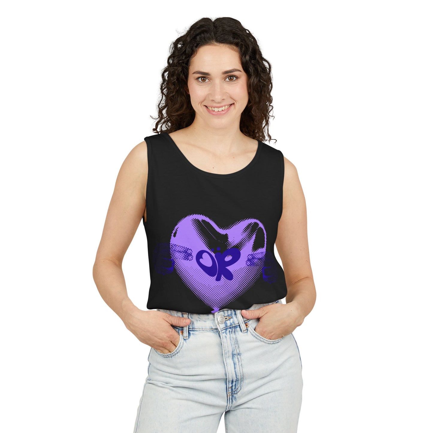 Heart Balloon OR Pop Art-Dyed Tank Top