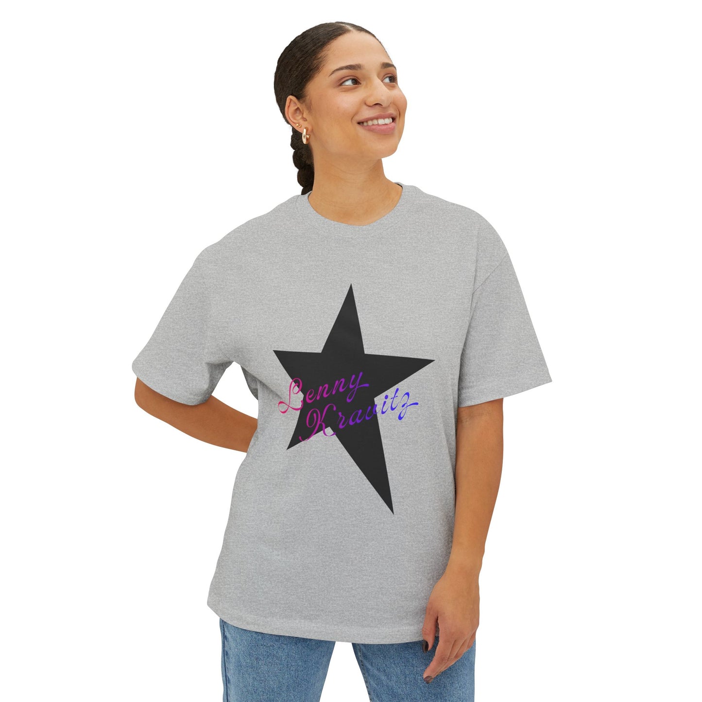 Retro Groove Script Unisex Oversized Boxy tee