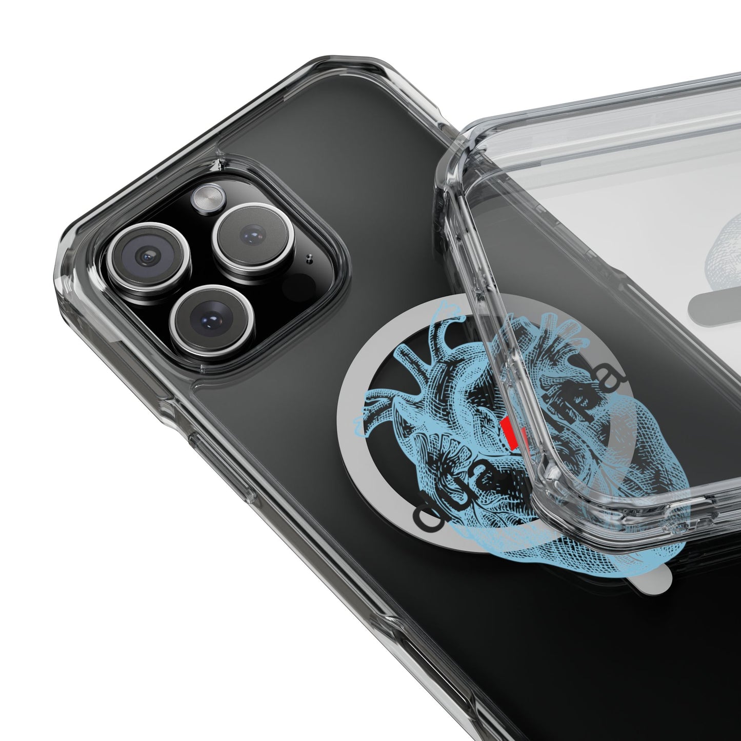 Electro Heart Illustration Magnetic Clear Impact case