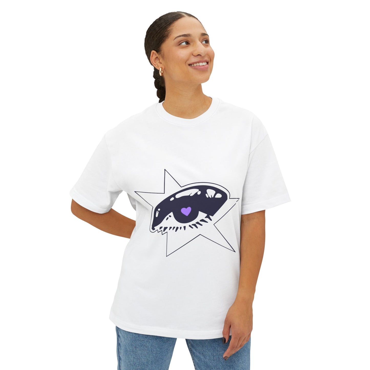 Purple Starry Eye-Oversized Tee
