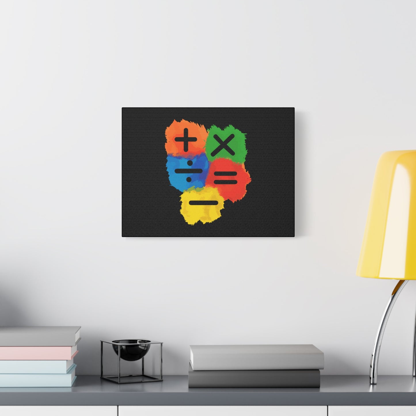 Orange Equals Symbol Matte Canvas