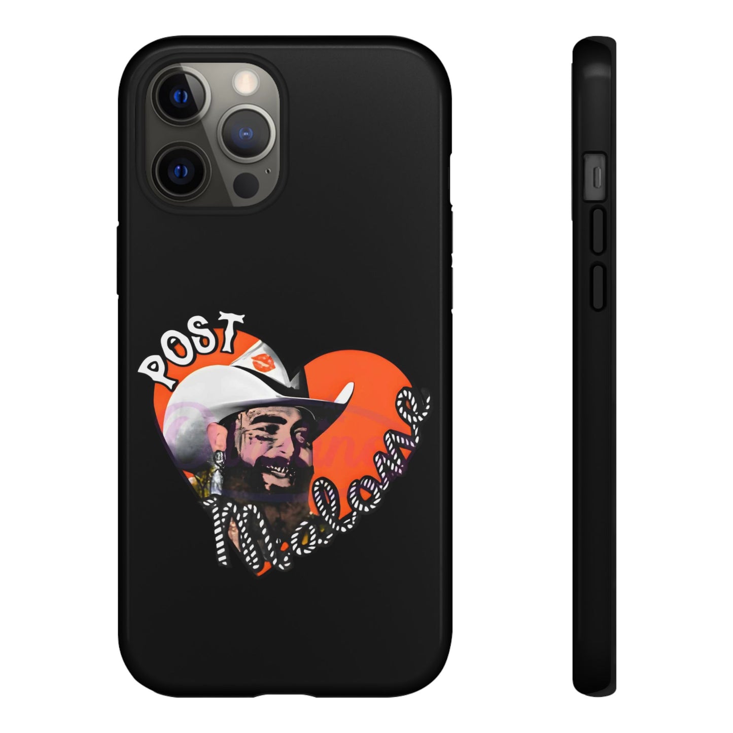 Tough iPhone Case (12–16 Pro Max) – Post Malone Heart Design