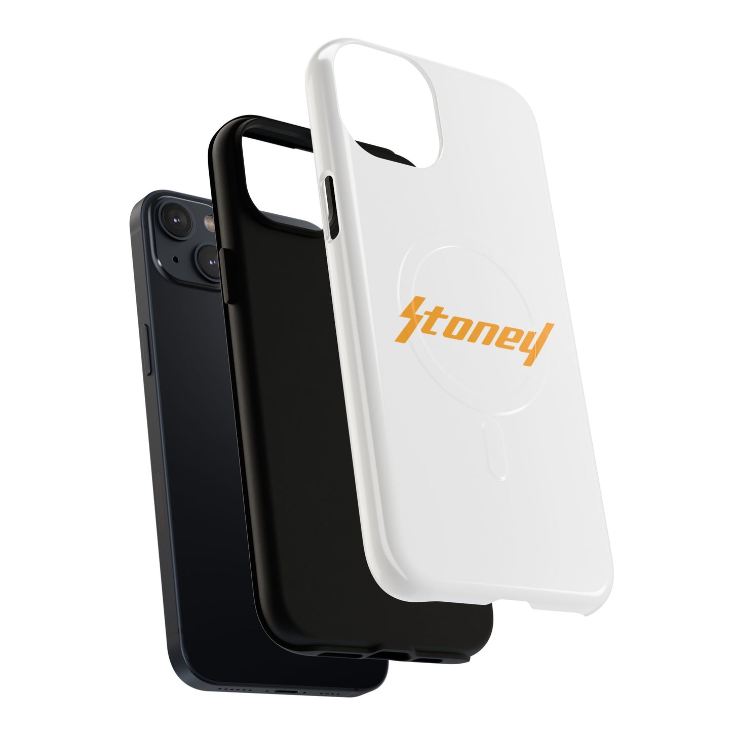 Orange Lightning Text Logo Tough Magnetic Case