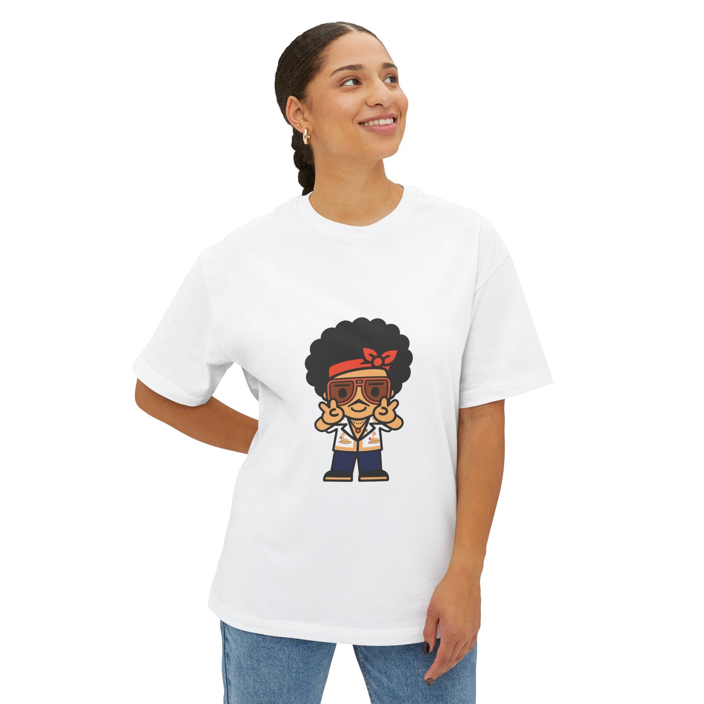 Afro Disco Mood Unisex Oversized Boxy Tee