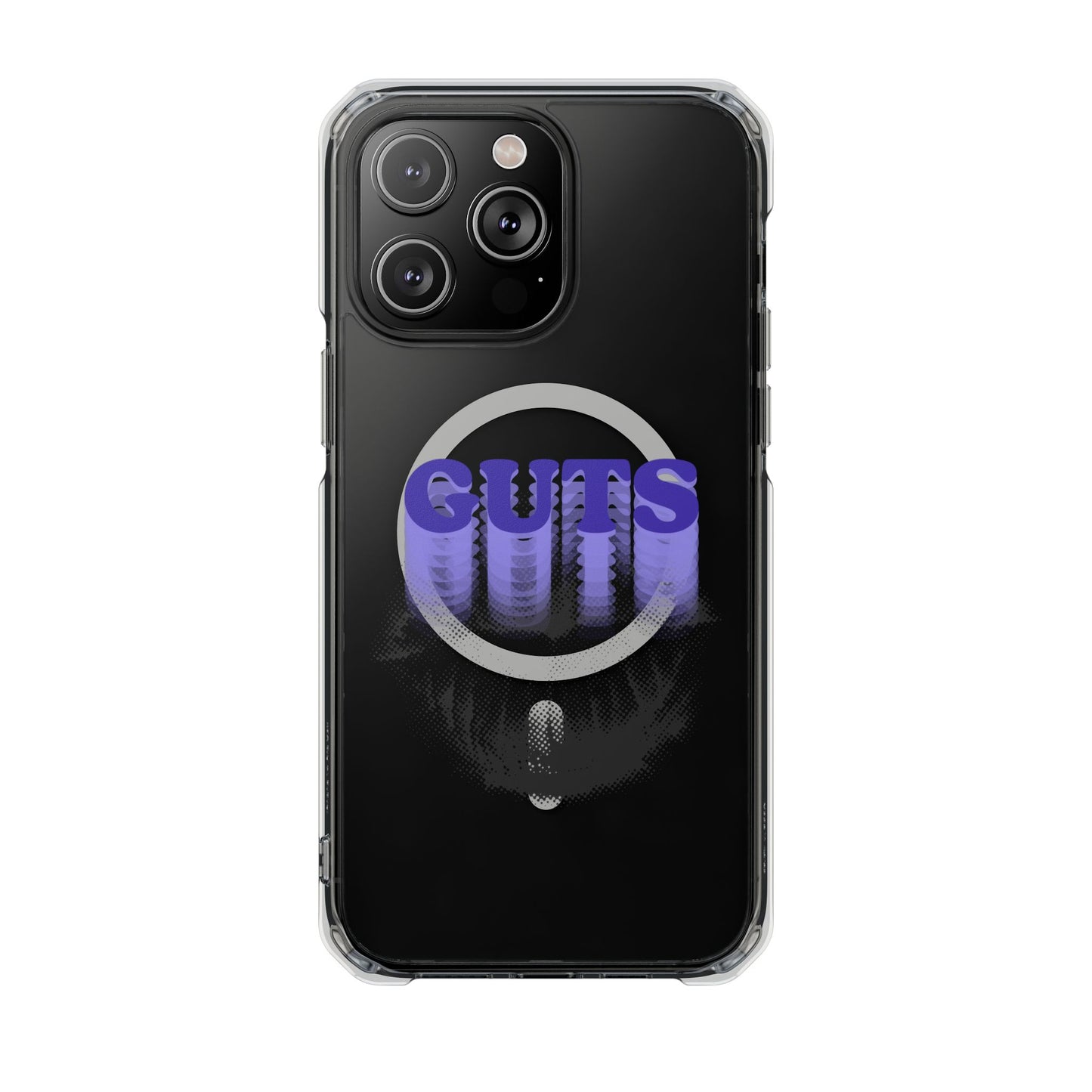 Guts Drip Effect Halftone Magnetic Clear Impact Case