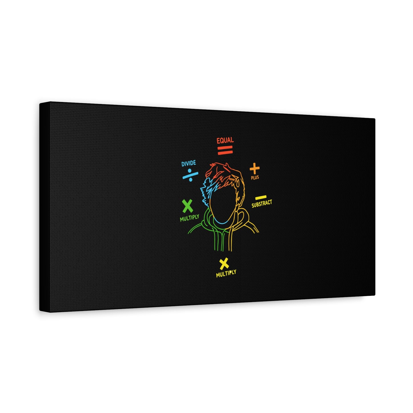 Minimalist Divide Symbol with Brush Matte Canvas