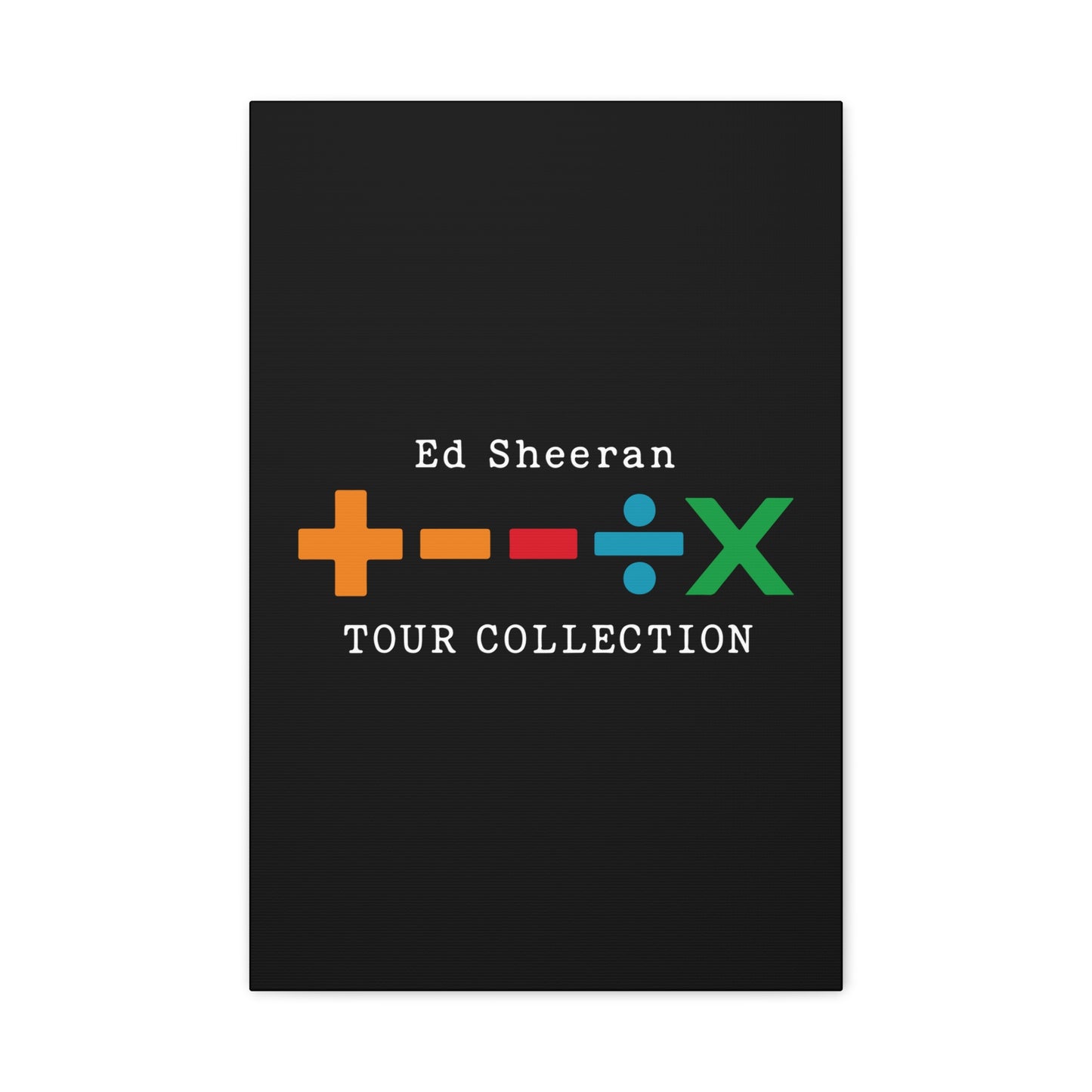 Matte Stretched Canvas, 1.25" Depth – Ed Sheeran Black Edition