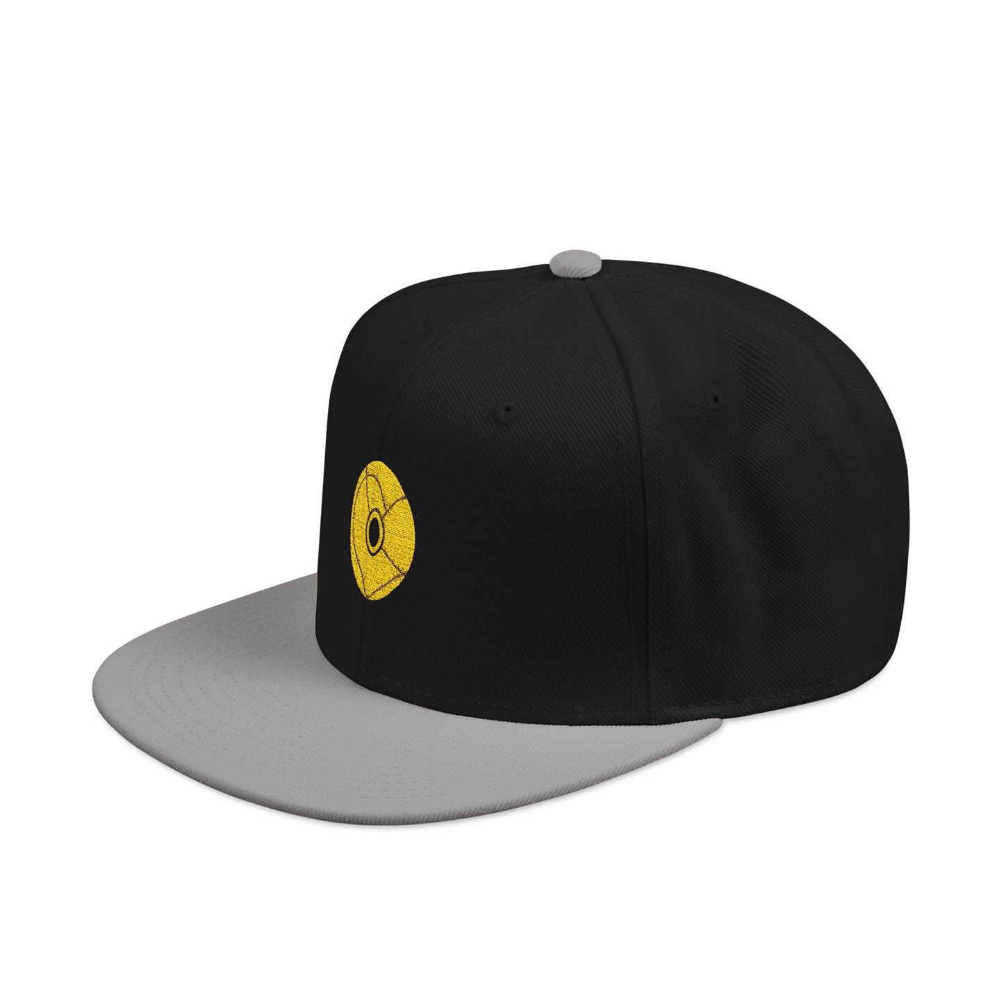 Minimalist Black Disc Outline Snapback Cap