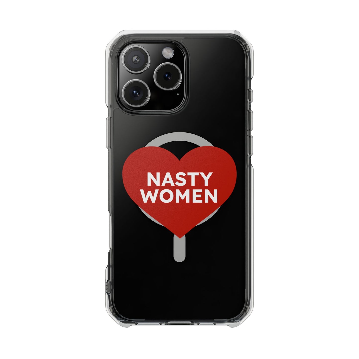 Nasty Women Heart Magnetic Clear Impact cases