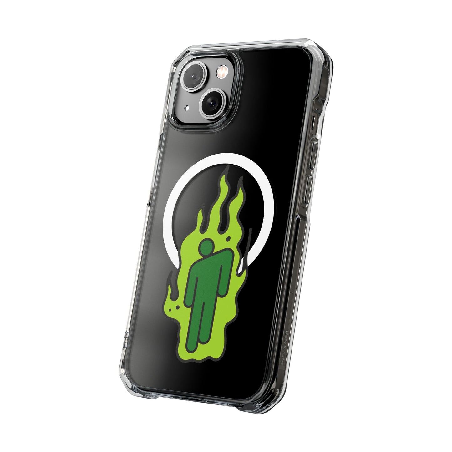 Green Flame Icon Magnetic Clear Impact Case