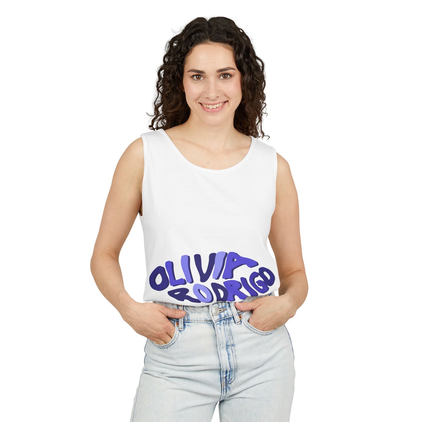 Olivia Rodrigo Wavy Text-Dyed Tank Top