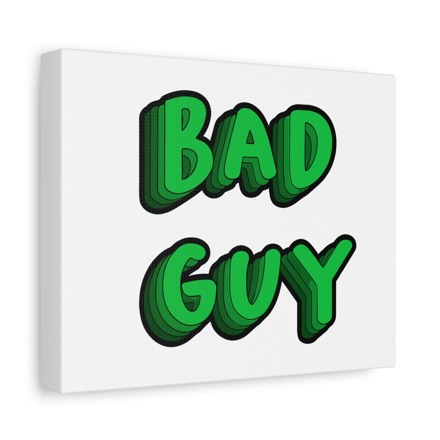 Bold 3D Bad Mood Matte Canvas