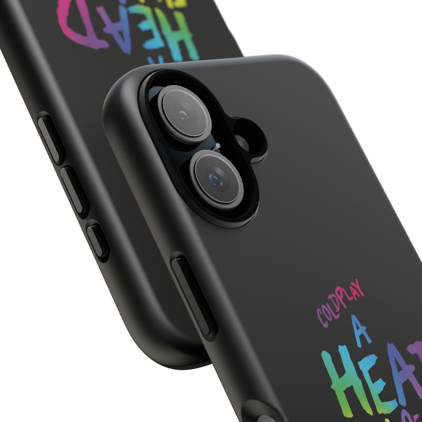Premium Tough Case for iPhone 12 to 16 Pro Max Showcasing Coldplay’s Iconic A Head Full of Dreams