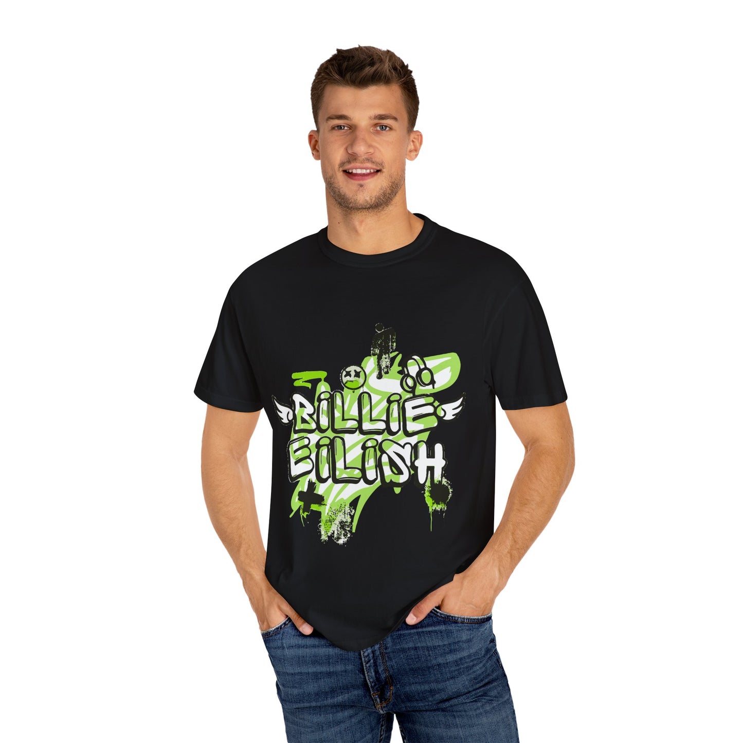 Grunge Angel Graffiti Unisex Dyed T-shirt