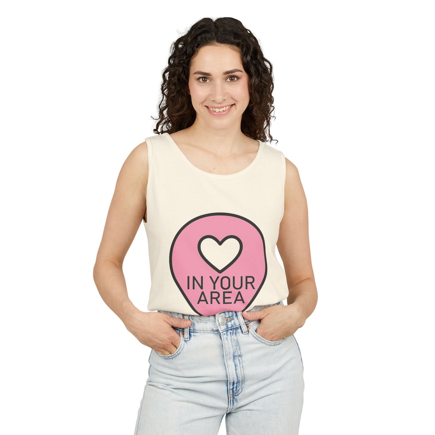 In Your Area Pin Marker – Dyed Tank Top