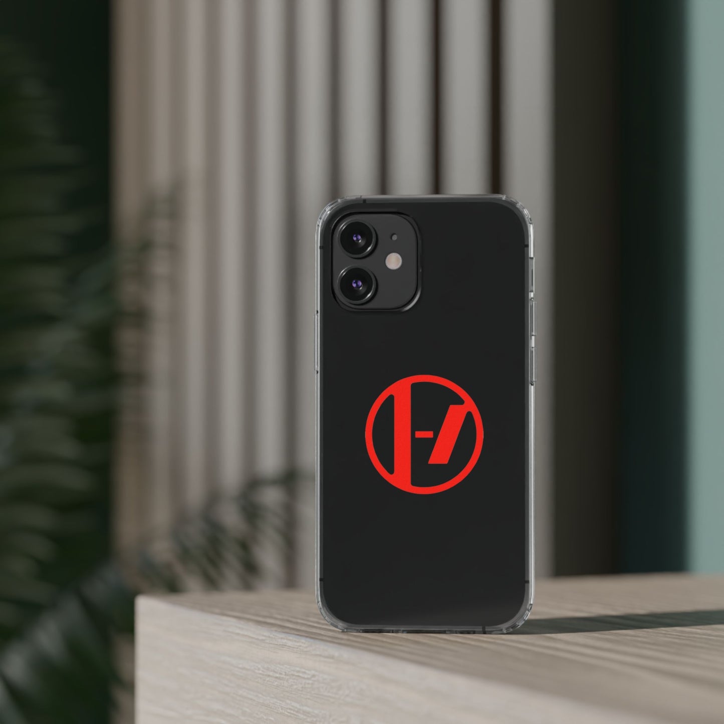 Crimson Orbit Clear Case