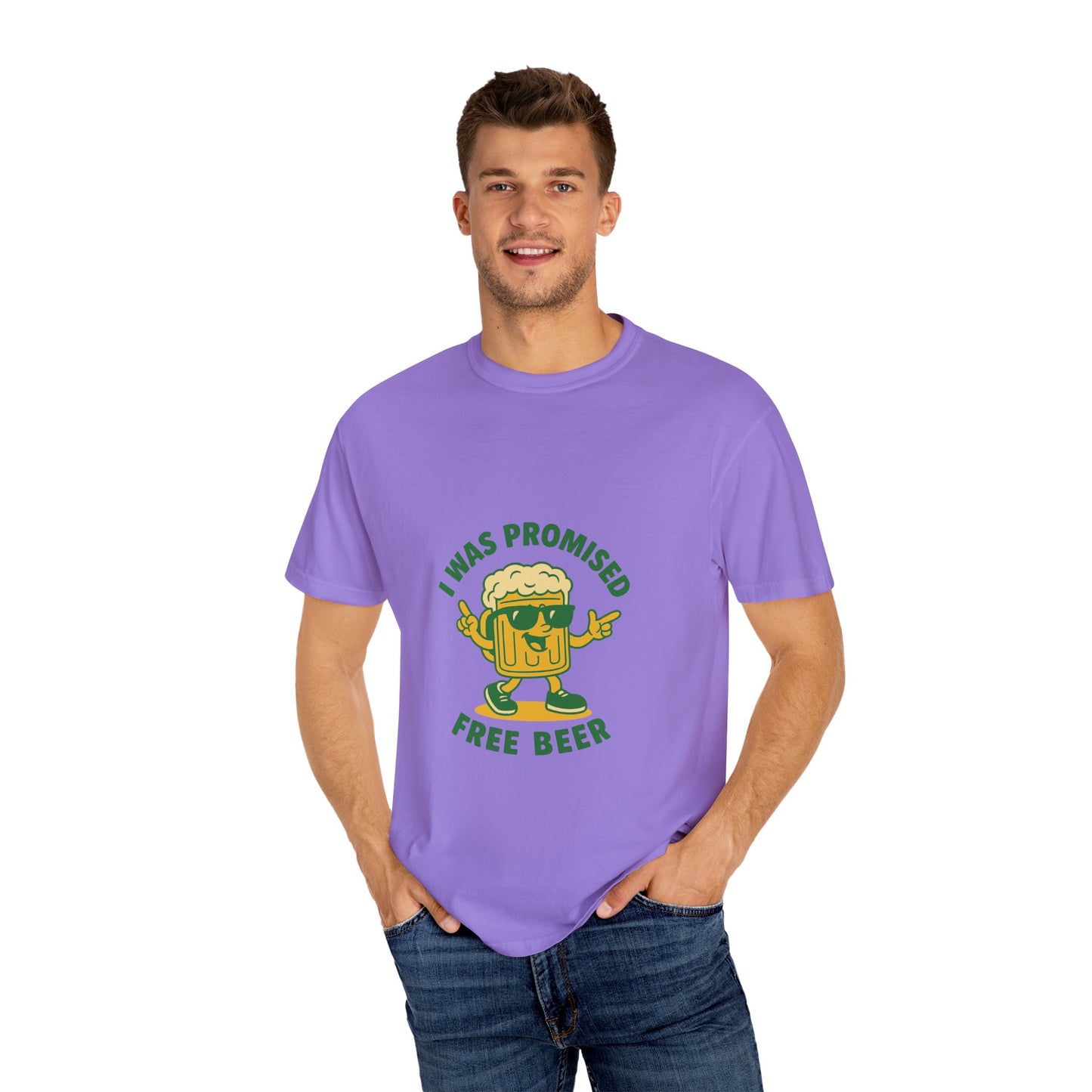 Unisex Garment-Dyed T-shirt – Snazzy Free Beer Edition