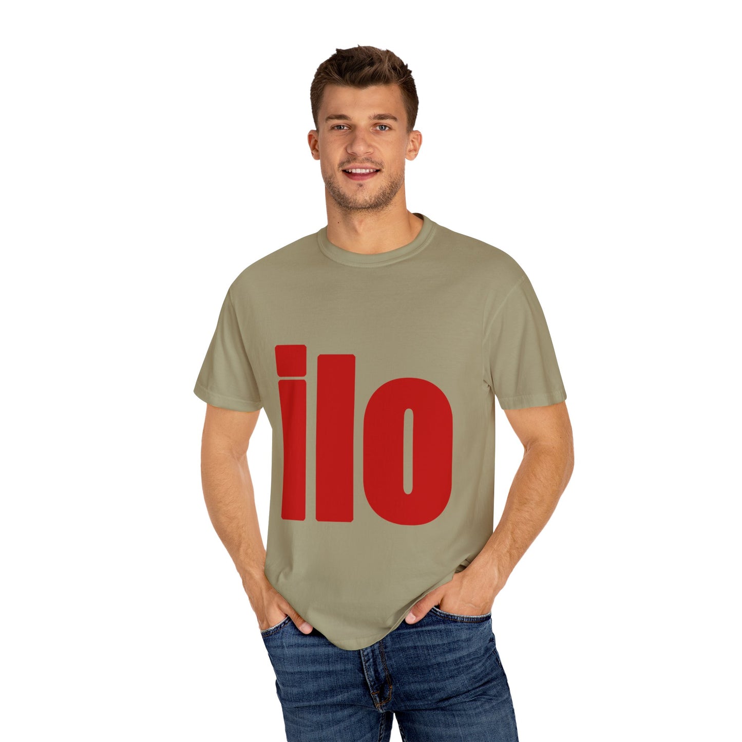 ILO Bold Red Block Unisex Dyed T-shirt