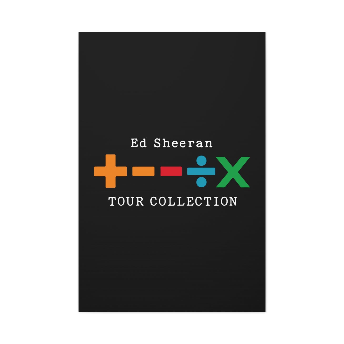Matte Stretched Canvas, 1.25" Depth – Ed Sheeran Black Edition