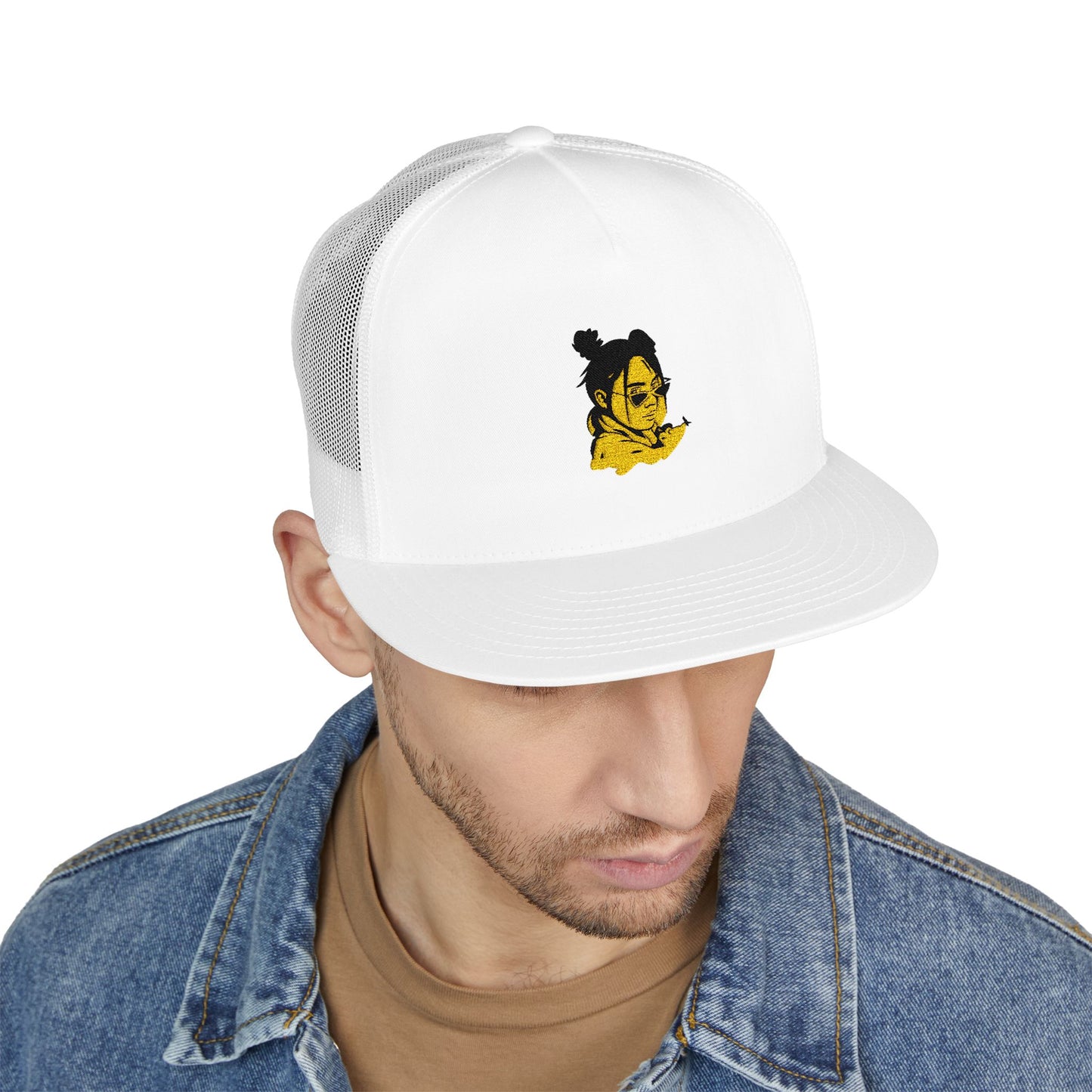 Neon Mood Portrait Trucker Cap