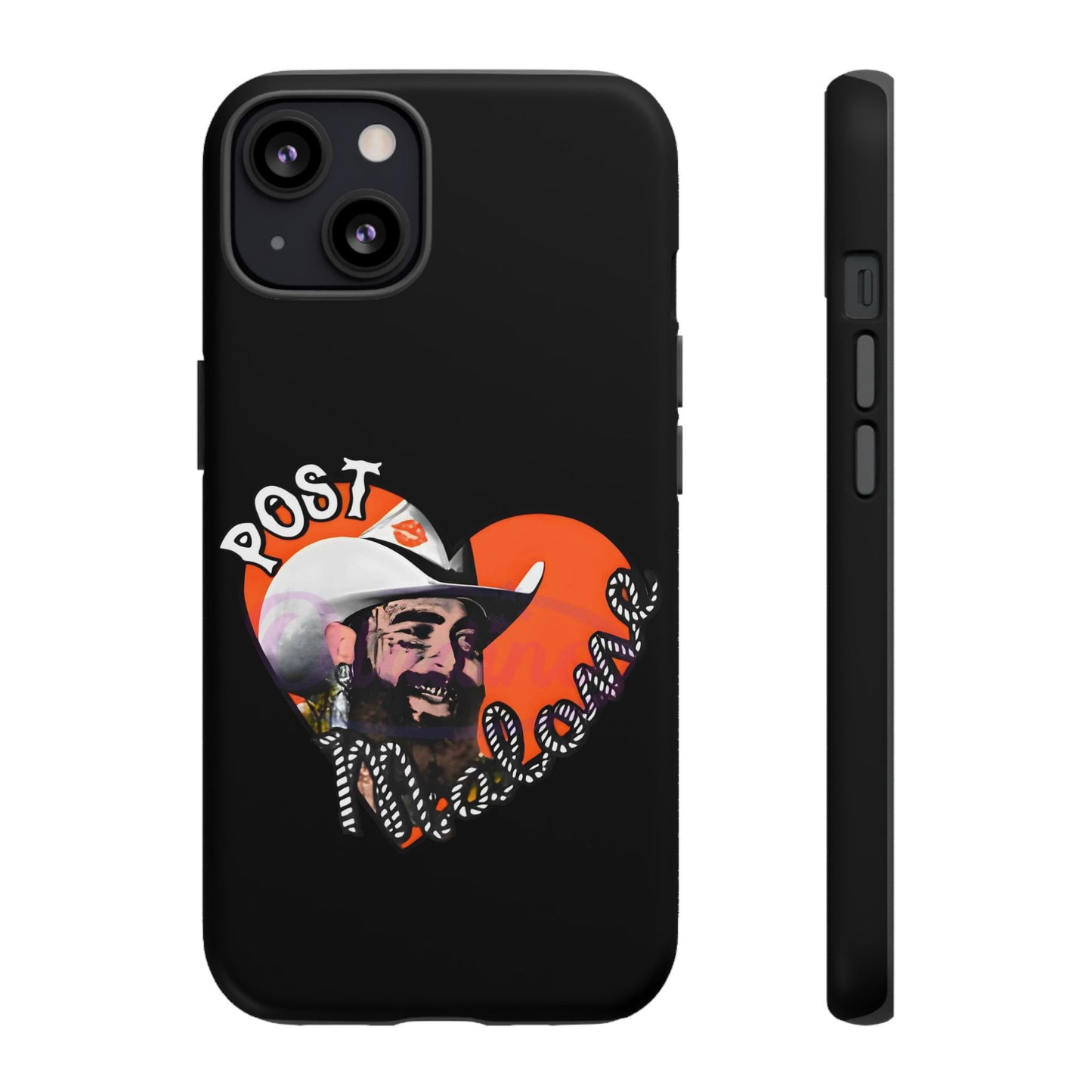 Tough iPhone Case (12–16 Pro Max) – Post Malone Heart Design