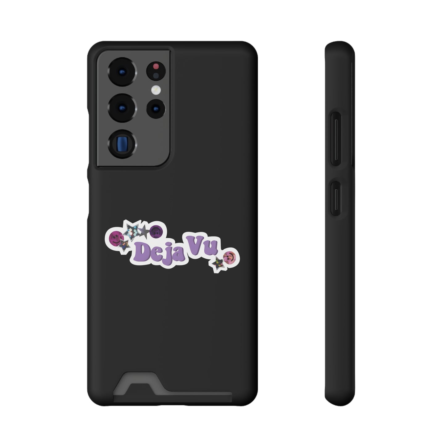 Phone Case + Card Holder For Samsung S21 to S22 – Olivia Rodrigo Deja Vu | Black Edition