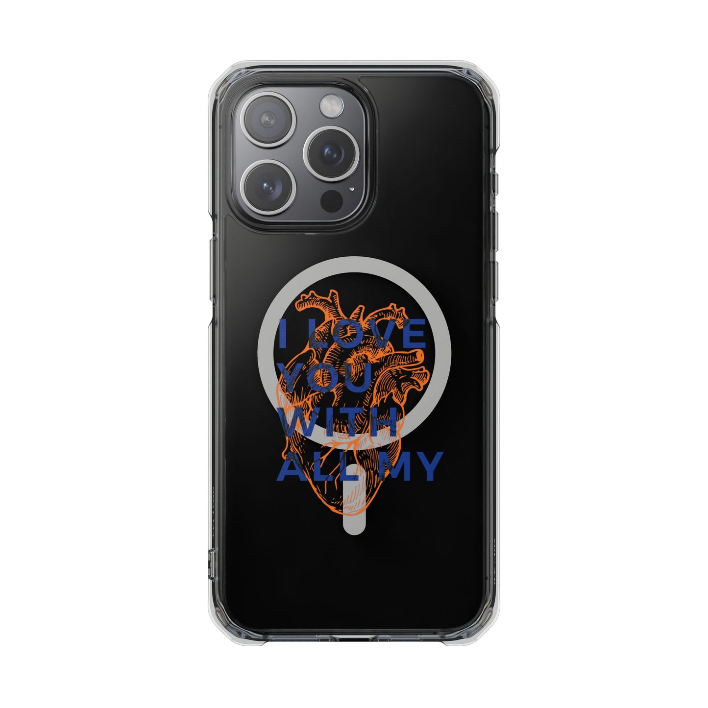 All My Heart Anatomical Art Magnetic Clear Impact case