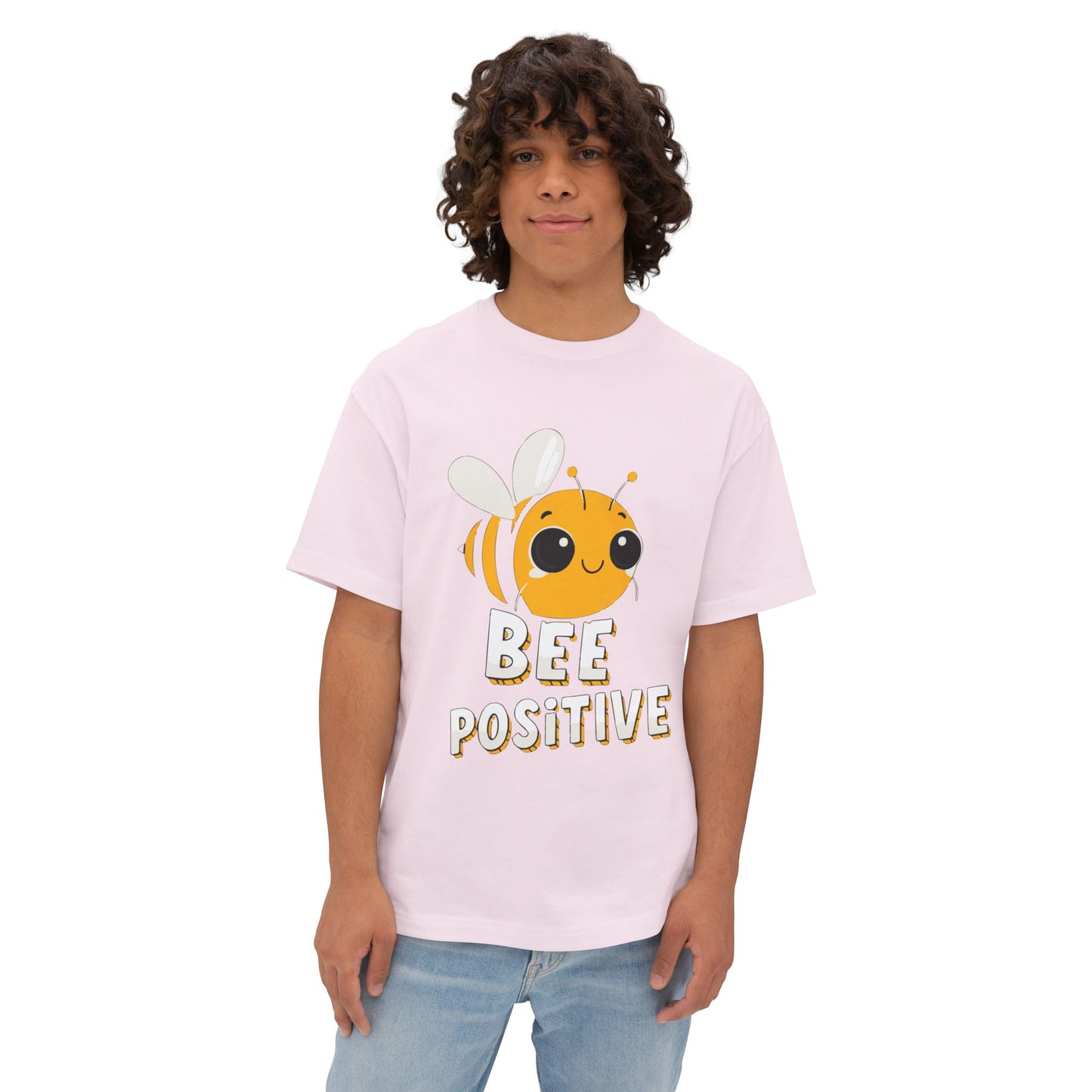 Oversized boxy Tee – Snazzy Bee positive Edition