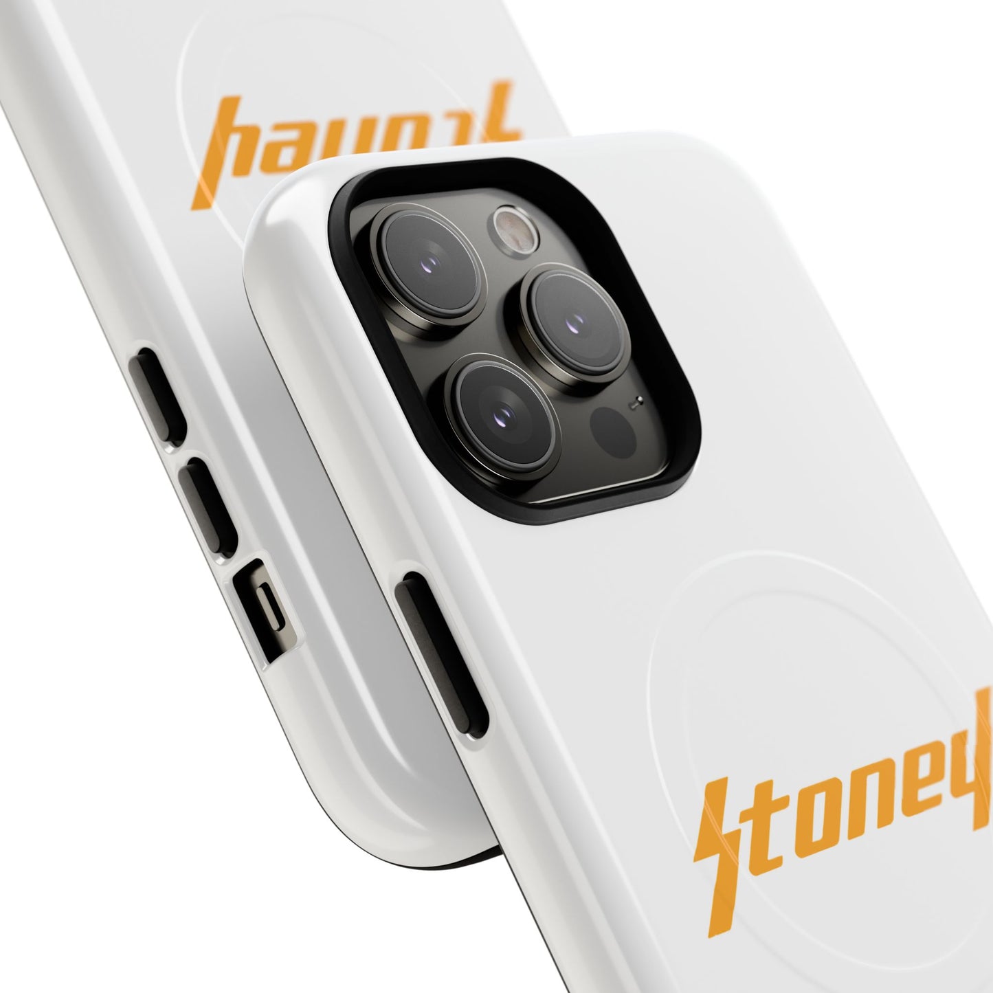 Orange Lightning Text Logo Tough Magnetic Case