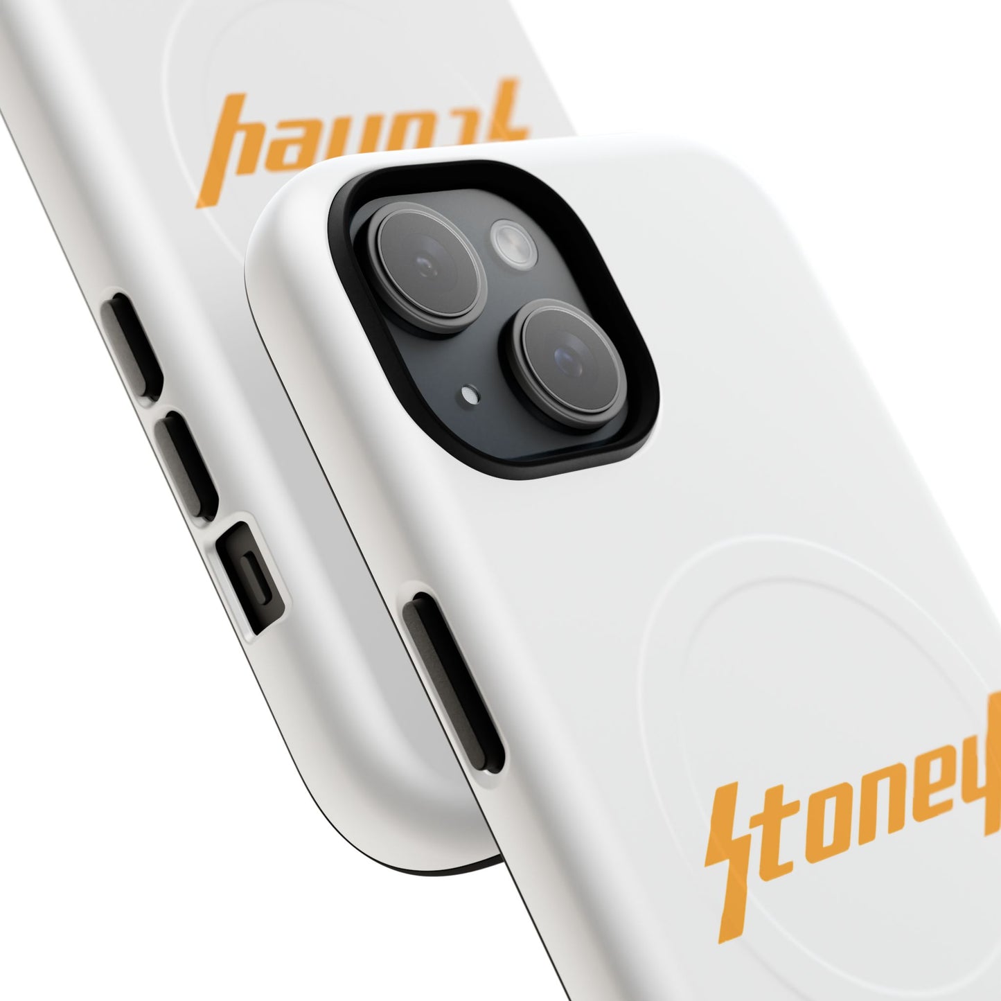 Orange Lightning Text Logo Tough Magnetic Case
