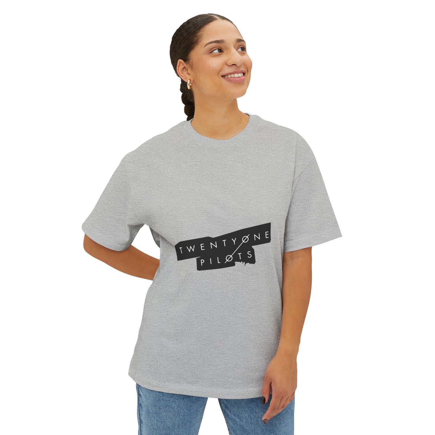 Tilted Echo Unisex Oversized Boxy Tee
