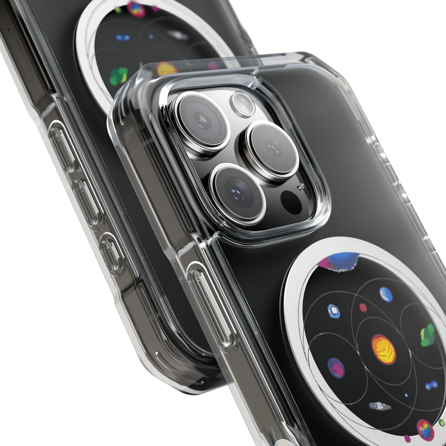 Colorful Planetary Orbit Diagram Magnetic Clear Impact case