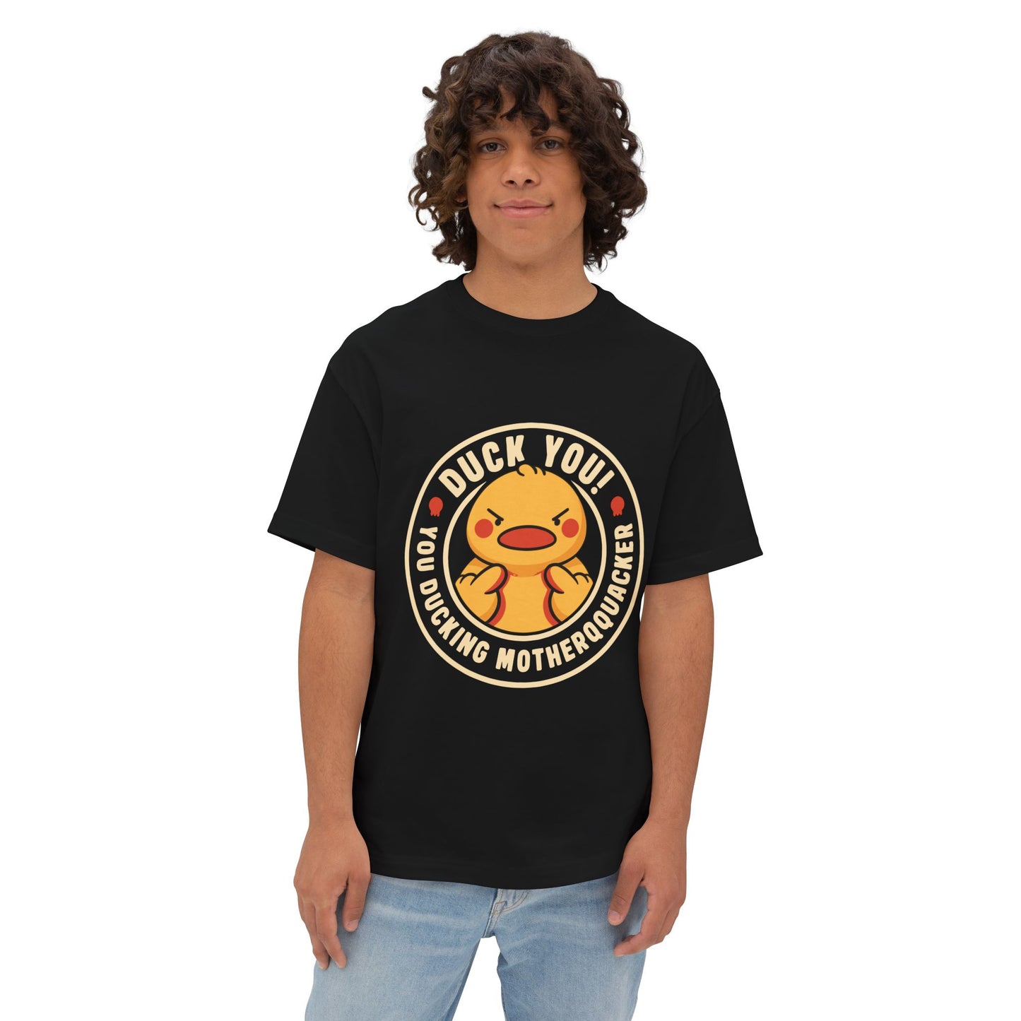 Oversized boxy Tee – Snazzy Duck Edition