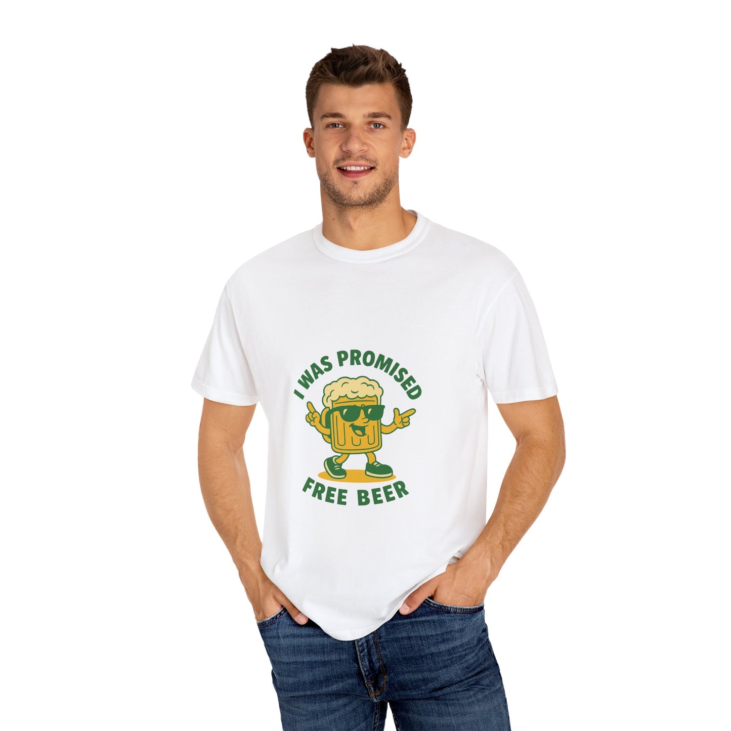 Unisex Garment-Dyed T-shirt – Snazzy Free Beer Edition