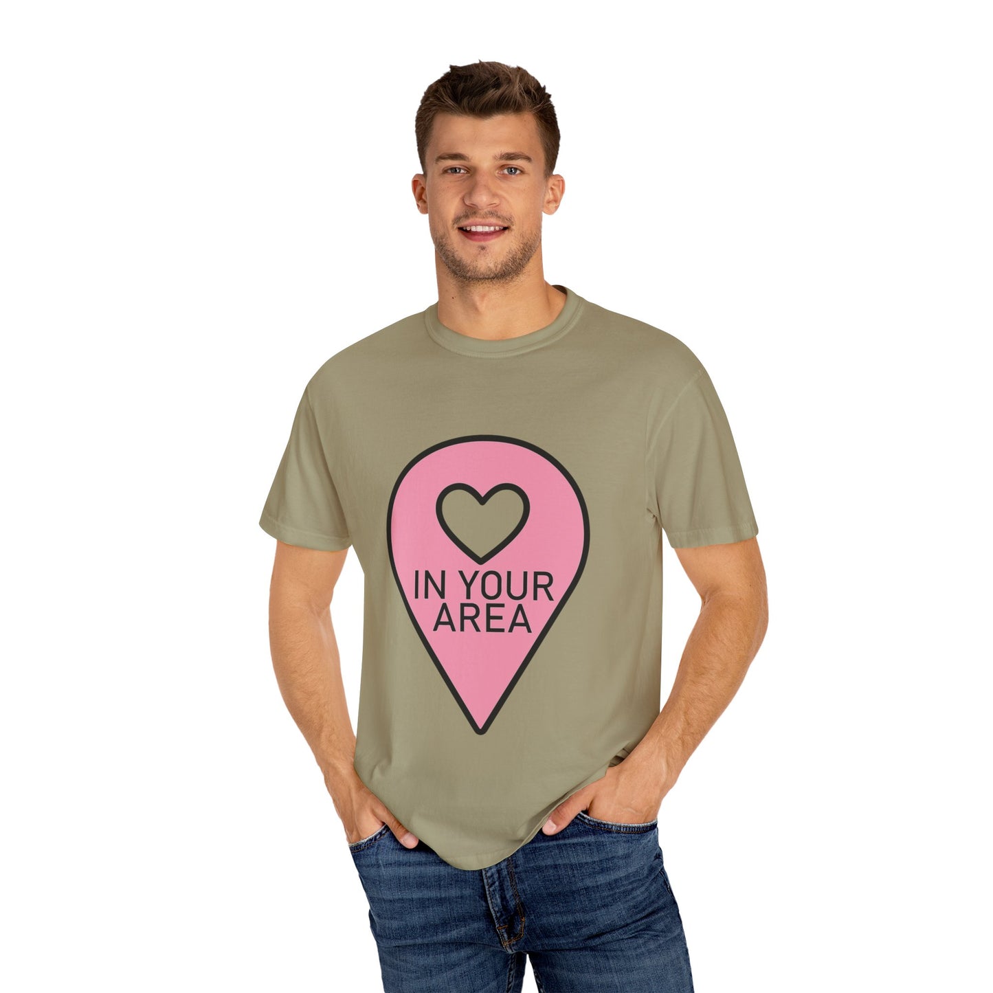 In Your Area Pin Marker – Dyed T-shirt