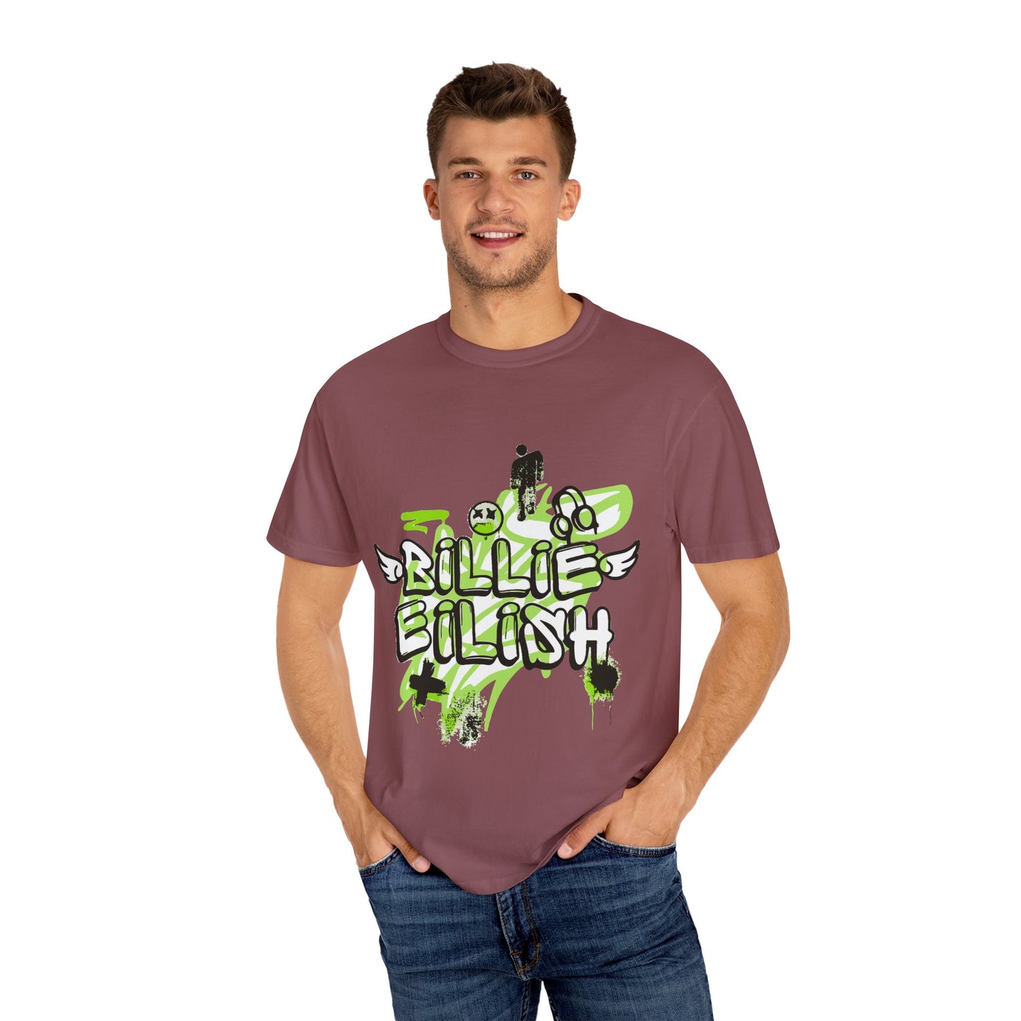 Grunge Angel Graffiti Unisex Dyed T-shirt