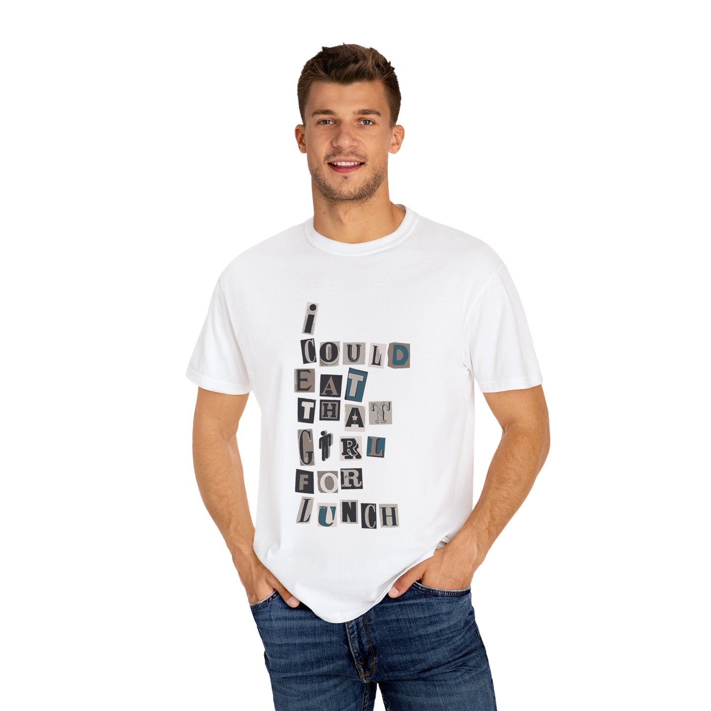 Mixed Message Collage Unisex Dyed T-shirt